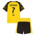 Borussia Dortmund Jobe Bellingham #7 Hjemmedraktsett Barn 2025-26 Korte ermer (+ Korte bukser)